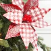 Decorator's Warehouse 21” x 9" Red and White Poinsettia Stem with Red Berries > Cardinal|Christmas Decor