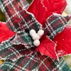 Decorator's Warehouse 19" x 13" Red Plaid Poinsettia Pick > Kristin'S Picks|Farmhouse