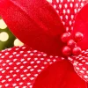 Decorator's Warehouse 19" x 12" Red & White Patterned Poinsettia Stem > Farmhouse|2026 New Additions