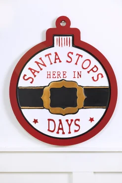 Decorator's Warehouse 16" x 19" "Santa Stops Here" Wall Decor > North Pole Party|Believe