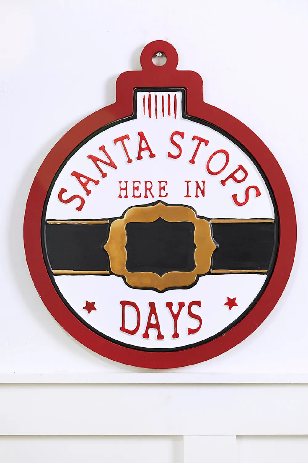 Decorator's Warehouse 16" x 19" "Santa Stops Here" Wall Decor > North Pole Party|Believe