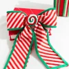 Decorator's Warehouse 11” x 9” Stripe Bow Ornament > North Pole Party