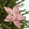 Decorator's Warehouse 20" x 12" Striped Poinsettia Stem > Believe|Farmhouse