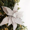 Decorator's Warehouse 22” x 14.5" Taupe Sugar Poinsettia Stem > Winter Woodland|Christmas Flowers
