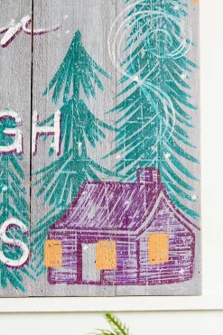 Decorator's Warehouse 20" x 16" Through the Woods Wooden Sign > Winter Woodland|Christmas Decor
