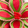Decorator's Warehouse 20" x 11.5" Whimsical Red & Green Poinsettia Stem > Storyville|2026 New Additions