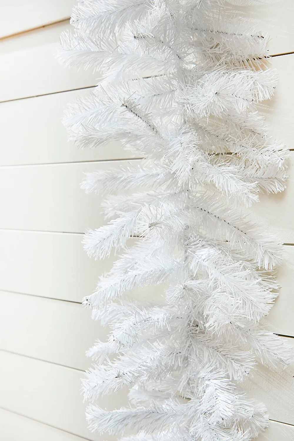 Decorator's Warehouse 9' x 12" White Crystal Spruce Garland > White Christmas|Christmas Decor