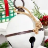 Decorator's Warehouse 12" x 8" White Metal Bell Ornament > Christmas Decor|Believe