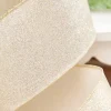 Decorator's Warehouse 4" x 10 Yard Champagne Shimmer Glitter Ribbon > Christmas Decor|Christmas Ribbon