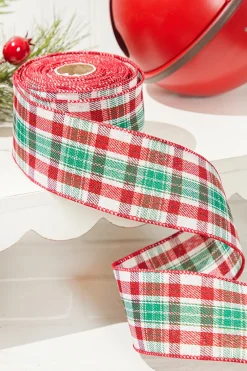 Decorator's Warehouse 2.5" x 10 Yard Christmas Plaid Ribbon > Farmhouse|Christmas Ribbon