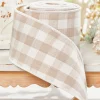 Decorator's Warehouse 4" x 5 Yard Cotton Checks Tafetta Ribbon > Winter Woodland|Christmas Ribbon