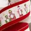 Decorator's Warehouse 4" x 10 Yard Dark Red Nutcracker Velvet Ribbon > Christmas Ribbon|Nutcracker