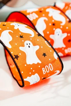 Decorator's Warehouse 2.5" x 10 Yard Ghosts/Boo Ribbon > Halloween|Halloween