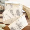 Decorator's Warehouse 2.5" x 10 Yard Glitter Birch Bark On Cotton > Winter Woodland|Christmas Ribbon