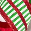 Decorator's Warehouse 4" x 10 Yard Green and White Striped Ribbon > Kristin'S Picks|Storyville