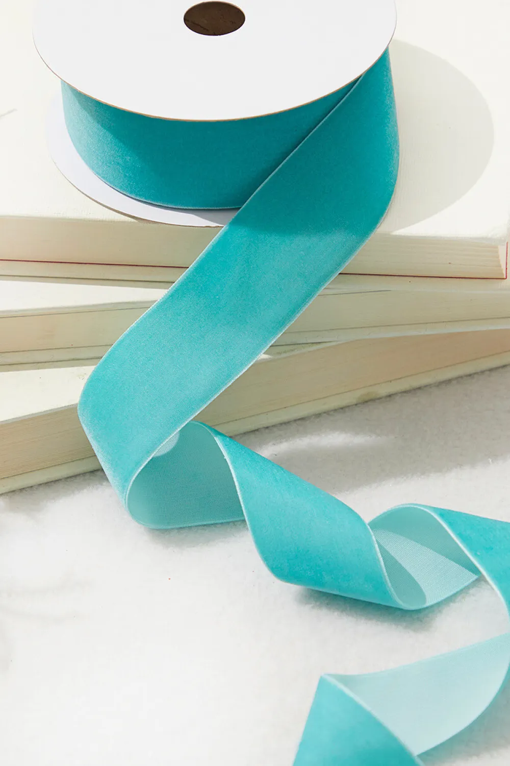 Decorator's Warehouse 1.5" x 10 Yard Green Teal Unwired Velvet Ribbon > Christmas Ribbon|Christmas Decor