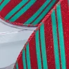 Decorator's Warehouse 2.5" x 10 Yard Green With Red Glitter Diagonal Stripe Wired Ribbon > Christmas Decor|Christmas Ribbon