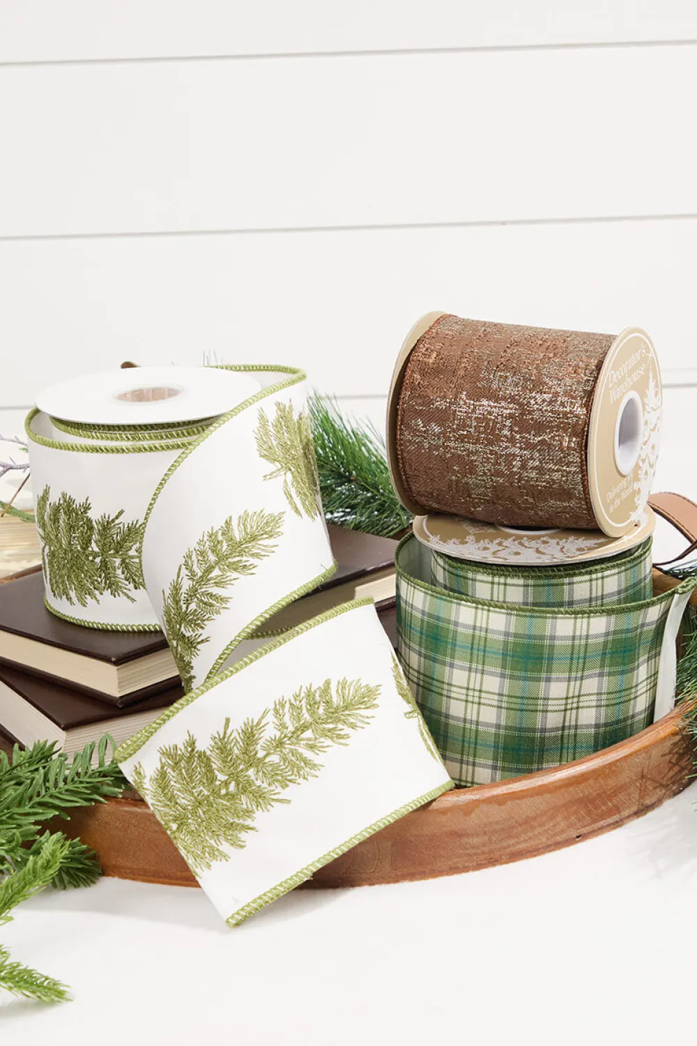 Decorator's Warehouse 4" x 10 Yard Hunter Green Plaid Ribbon > Winter Woodland|Kristin'S Picks