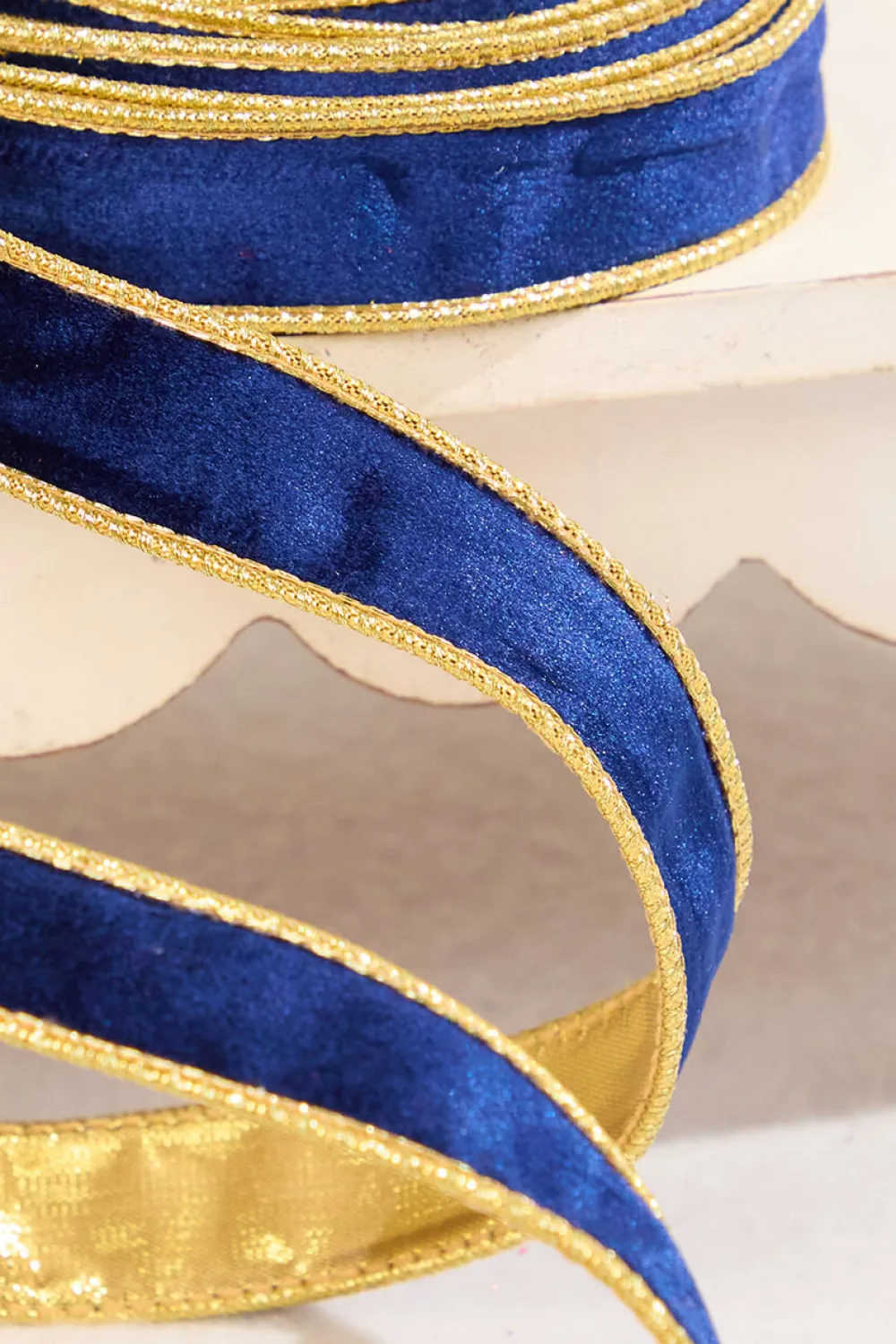 Decorator's Warehouse 1" x 10 Yard Navy Velvet Ribbon > Christmas Ribbon|Christmas Decor