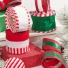 Decorator's Warehouse 4" x 10 Yard Peppermint Striped Ribbon > Christmas Ribbon|Valentine'S Ribbon