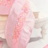 Decorator's Warehouse 4" x 5 Yard Pink Embellished Center Ribbon > Christmas Ribbon|Valentine'S Ribbon