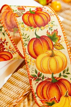 Decorator's Warehouse 2.5" x 10 Yard Pumpkin & Gourd Ribbon > Fall Decor|Fall Decor