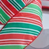 Decorator's Warehouse 2.5" x 10 Yard Red/Green Diagonal Stripe Wired Ribbon > Christmas Decor|Christmas Ribbon