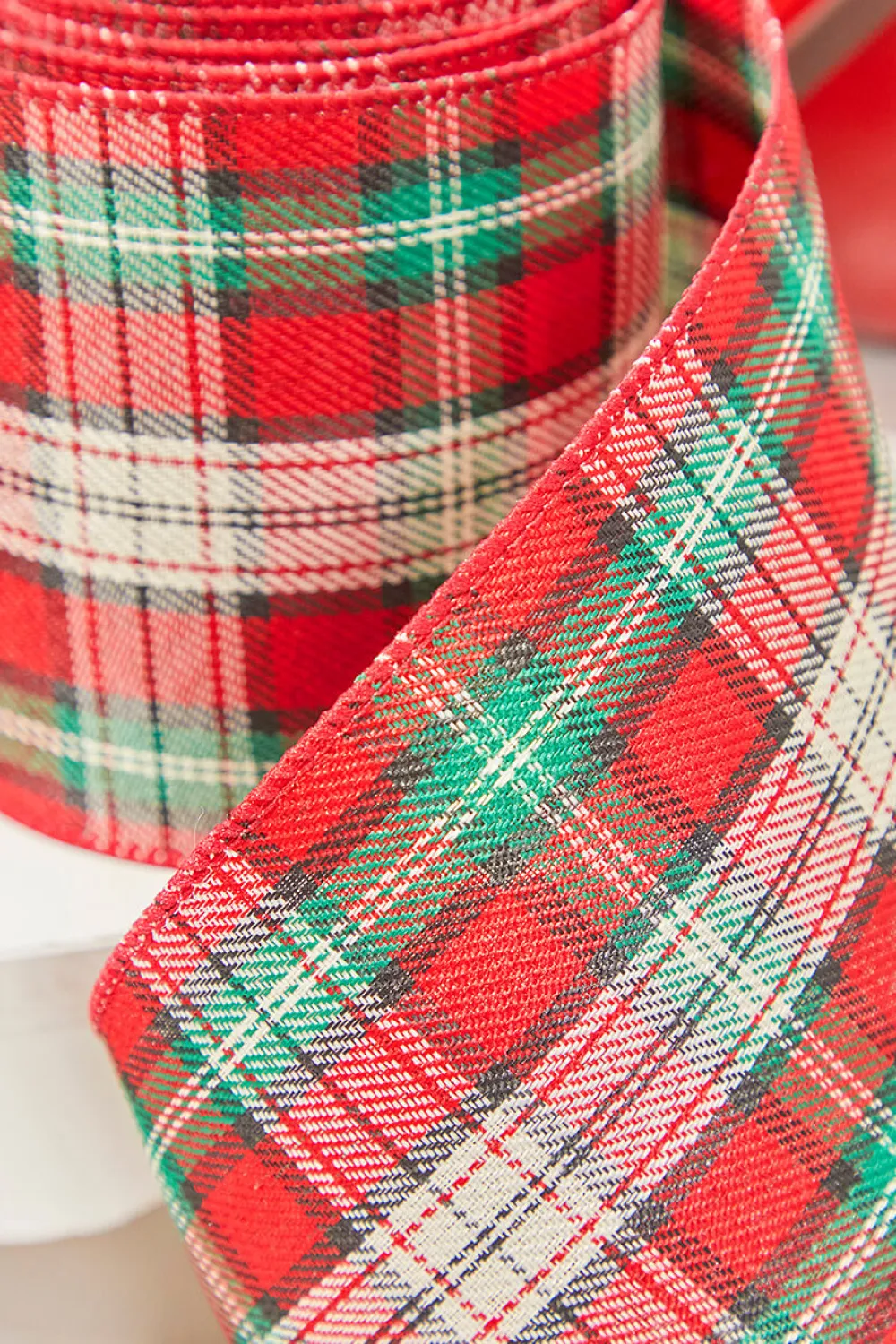 Decorator's Warehouse 4" x 10 Yard Red/Green/White Plaid Ribbon > Christmas Ribbon|Farmhouse