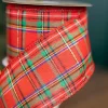 Decorator's Warehouse 2.5” x 10 Yard Red Green with Blue Plaid Ribbon > Christmas Ribbon|Nutcracker