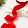 Decorator's Warehouse 1.5" x 10 Yard Red Unwired Velvet Ribbon > Nutcracker|Retro Brites