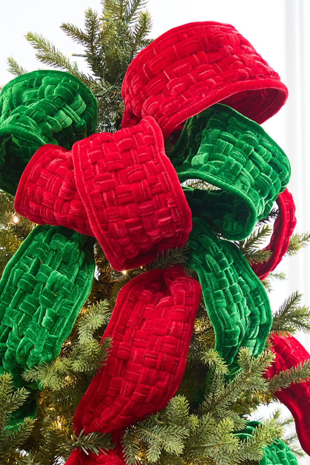 Decorator's Warehouse 5" x 3 Yard Red Velvet Braided Ribbon > Christmas Decor|Christmas Ribbon