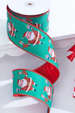 Decorator's Warehouse 2.5" x 10 Yard Santa Claus Wired Ribbon > Christmas Ribbon|Christmas Sale