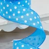 Decorator's Warehouse 2.5" x 10 Yards Bright Blue Polka Dot Ribbon > Easter Decor|Easter Decor