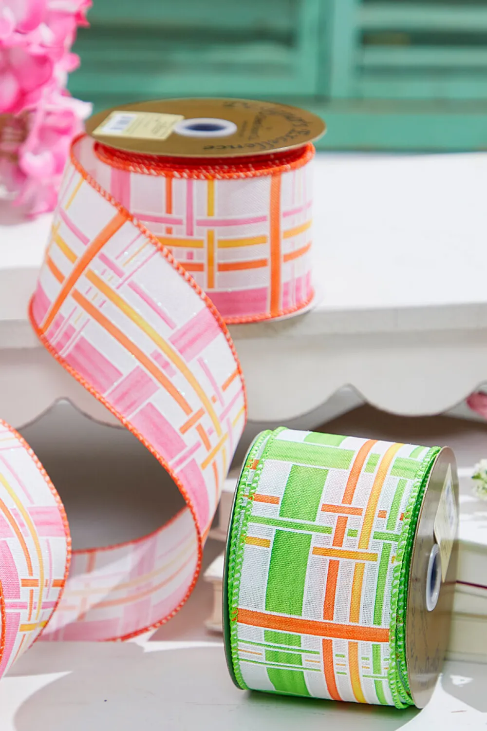 Decorator's Warehouse 2.5" X 10 Yards Green Plaid Ribbon > Easter Decor|Easter Decor