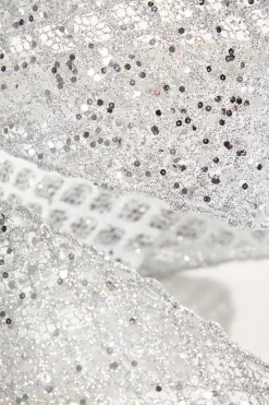 Decorator's Warehouse 4" x 10 Yard Silver Mesh Wired Ribbon > Christmas Ribbon|Valentine'S Ribbon