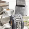 Decorator's Warehouse 4” x 10 Yard Snowflake Knit Gray & White Ribbon > Christmas Ribbon|Christmas Sale