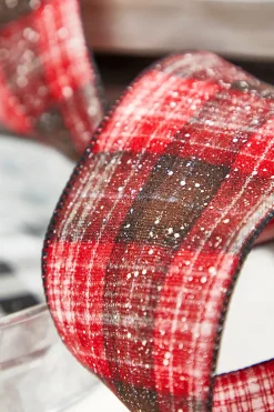 Decorator's Warehouse 4” x 10 Yard Snowy Plaid Wired Ribbon > Kristin'S Picks|Christmas Ribbon