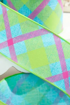 Decorator's Warehouse 2.5 x 10 Yards Printed Plaid On Royal Ribbon > Easter Decor|Easter Decor