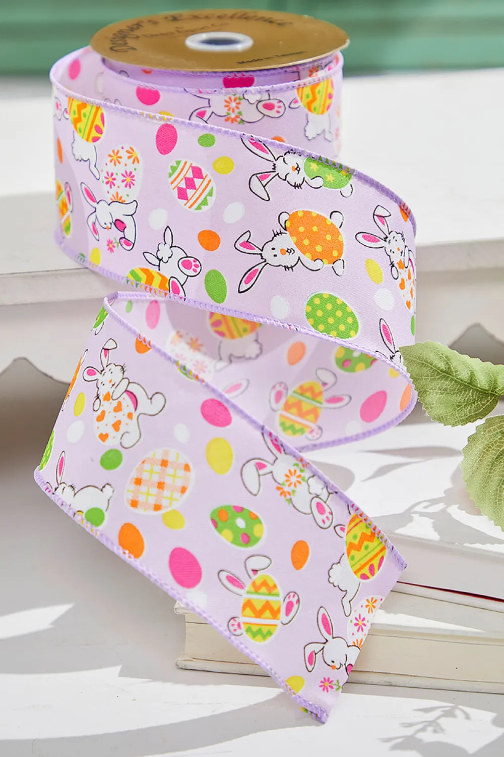 Decorator's Warehouse 2.5" x 10 Yards Purple Bunny Eggs Ribbon > Easter Decor|Easter Decor