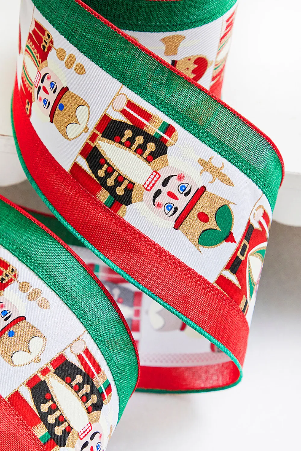 Decorator's Warehouse 4" x 10 Yards Red/Green/White Nutcracker Ribbon > Christmas Ribbon|Nutcracker