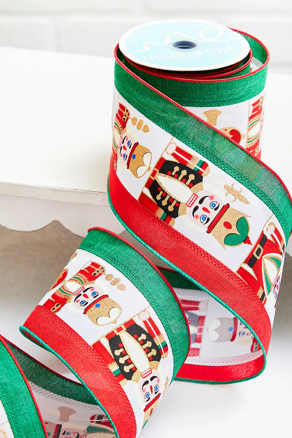 Decorator's Warehouse 4" x 10 Yards Red/Green/White Nutcracker Ribbon > Christmas Ribbon|Nutcracker