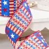 Decorator's Warehouse 2.5" x 10 Yards Star Stripe Ribbon- Dark Canvas > Patriotic Decor|Patriotic Decor