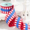 Decorator's Warehouse 2.5" x 10 Yards Stripes with Lace Ribbon > Patriotic Decor|Kristin'S Picks