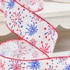 Decorator's Warehouse 2.5" x 10 Yards 4th Of July Ribbon- Fireworks > Patriotic Decor|Patriotic Decor
