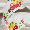 Decorator's Warehouse 2.5" x 10 Yards Truck with Flowers White Ribbon > Christmas Decor|Spring Decor